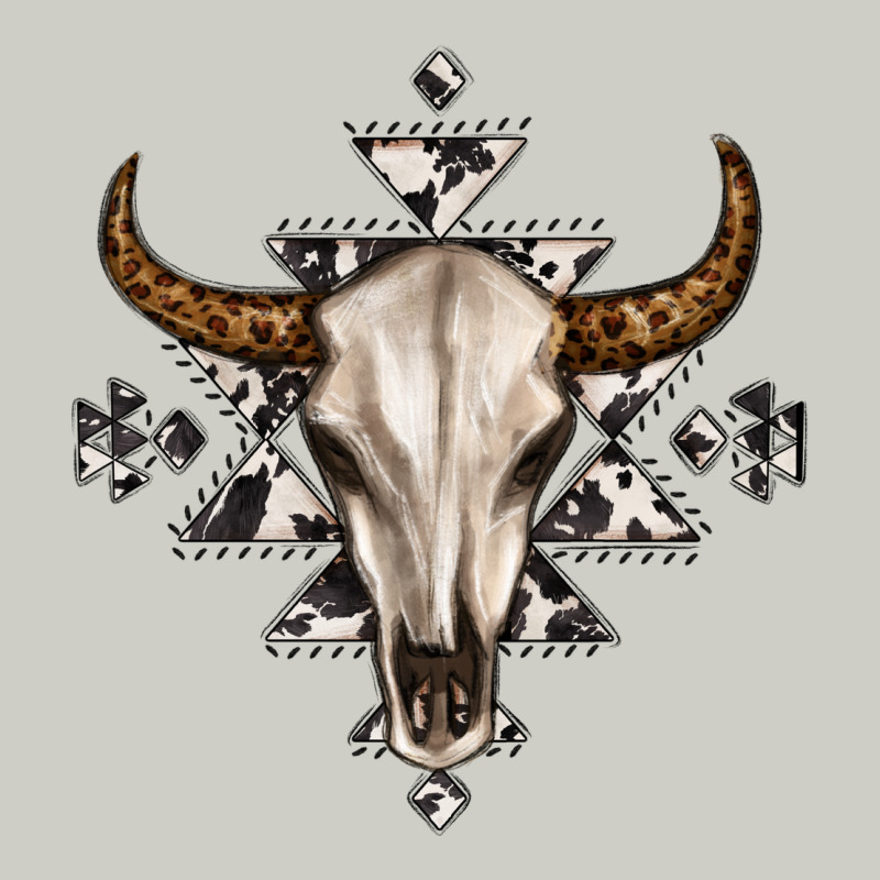Bull Skull With Aztec Heavyweight Hoodie by MaliasSmallBusiness | Teevron