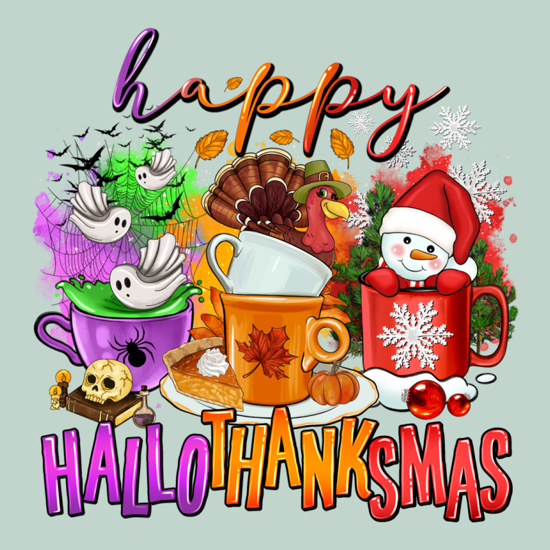Happy Hallothanksmas Coffee Cups Zipper Hoodie by NancyCooperArtShop | Teevron