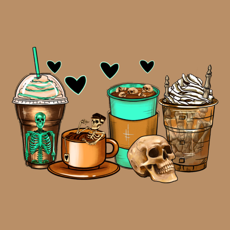 Skeleton Coffee Cups Vintage Hoodie by Zillion Design Studio | Teevron