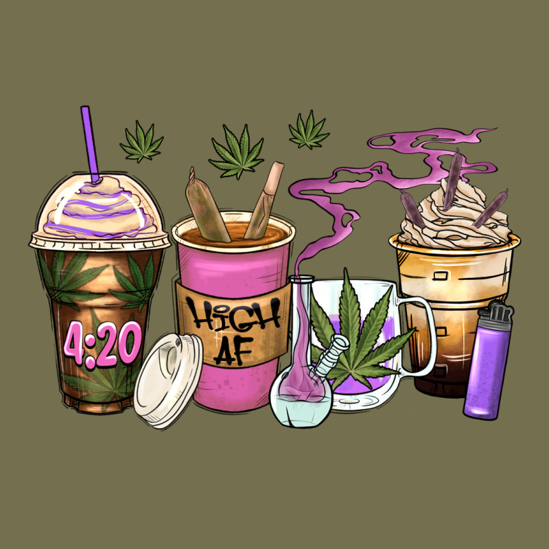 Weed Coffee Cups Vintage Hoodie by Zillion Design Studio | Teevron