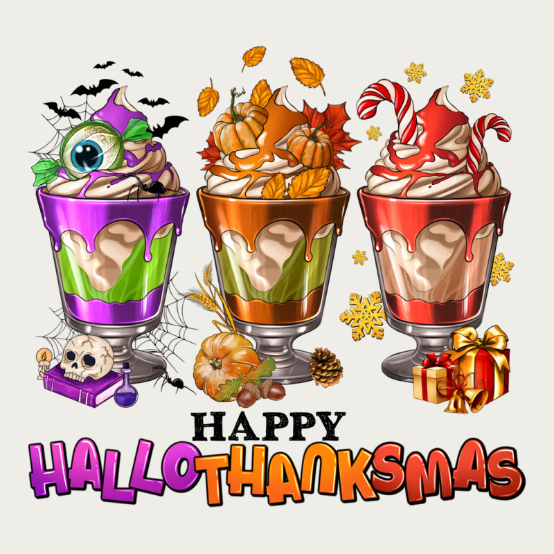 Happy Hallothanksmas Coffee Cups Zipper Hoodie by NancyCooperArtShop | Teevron