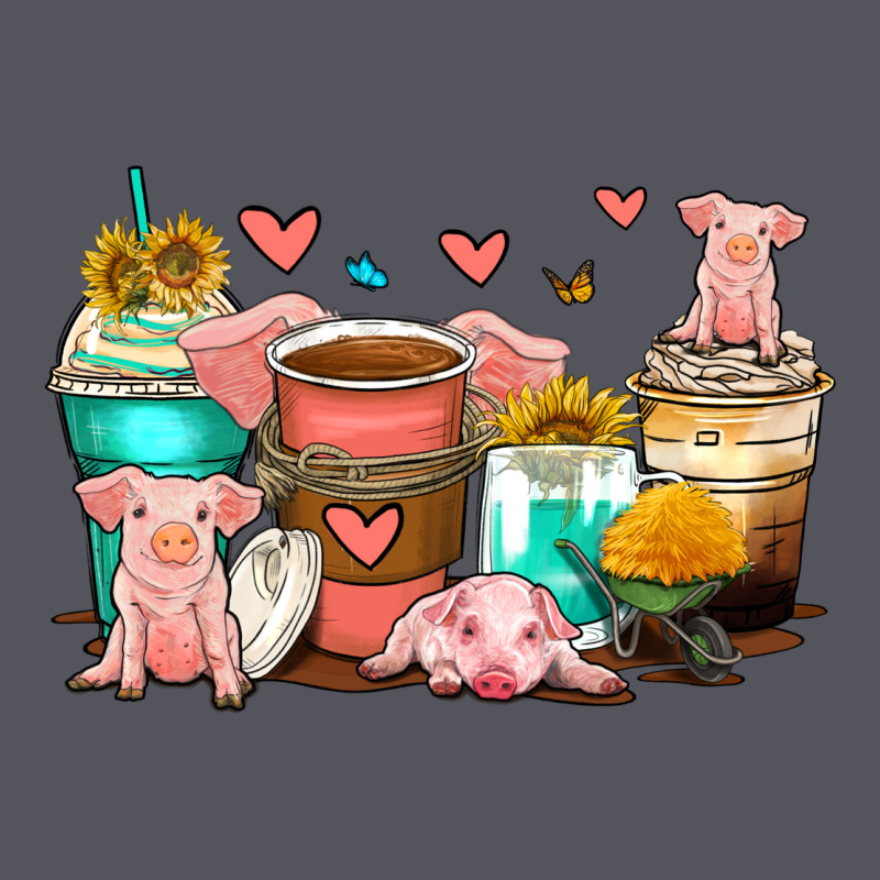 Pigs Coffee Cups Vintage Hoodie by Zillion Design Studio | Teevron
