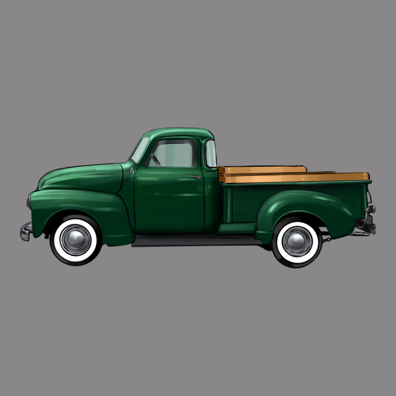 Western Green Truck Right Side View Vintage Tee by FaDigitalArtStudio | Teevron