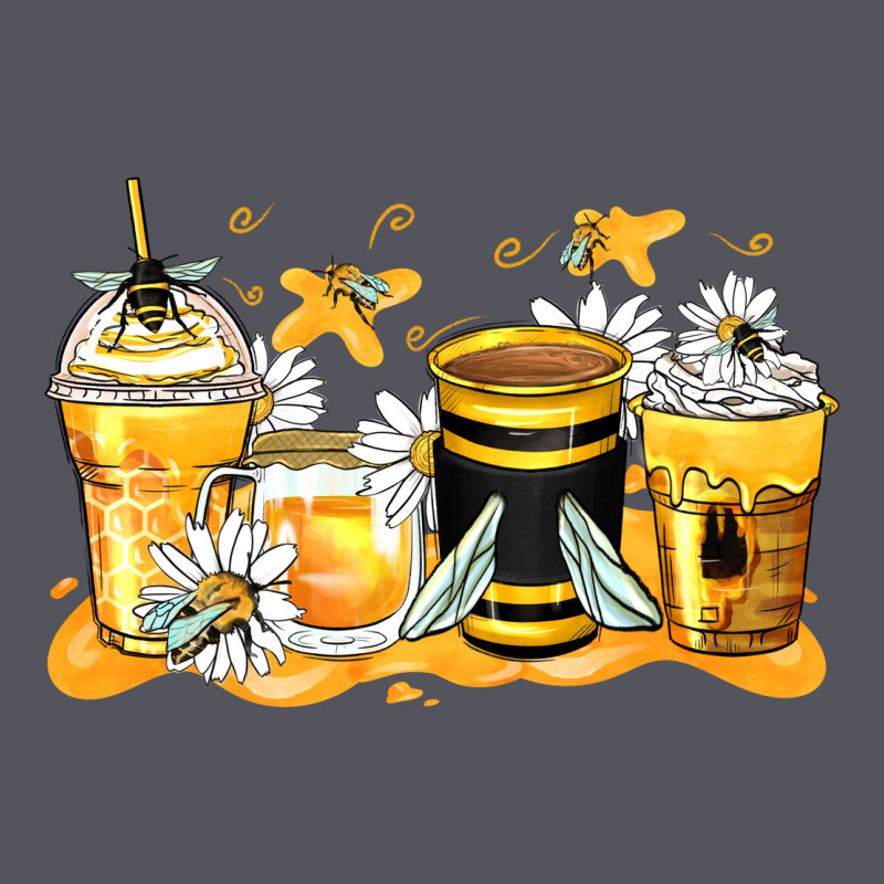 Bumble Bee Coffee Cups Vintage Hoodie by Zillion Design Studio | Teevron