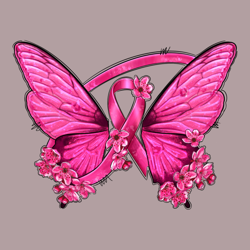 Breast Cancer Butterfly Vintage Hoodie by texasbilliewilder | Teevron