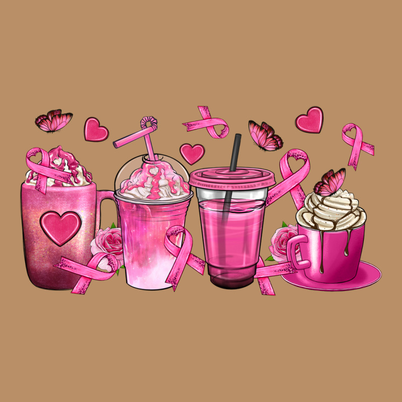 Breast Cancer Coffee Cups Vintage Hoodie by texasbilliewilder | Teevron