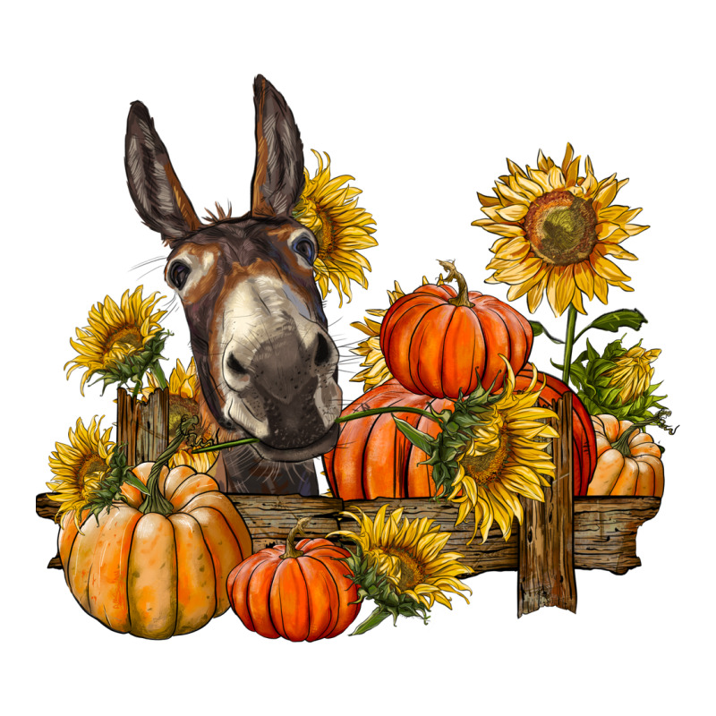 Donkey Sunflower And Pumpkin Farm Premium Tee by BarkalooDesign | Teevron