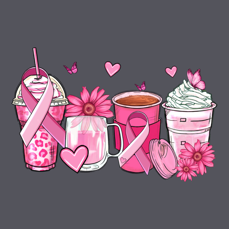 Breast Cancer Coffee Cups Vintage Hoodie by Zillion Design Studio | Teevron