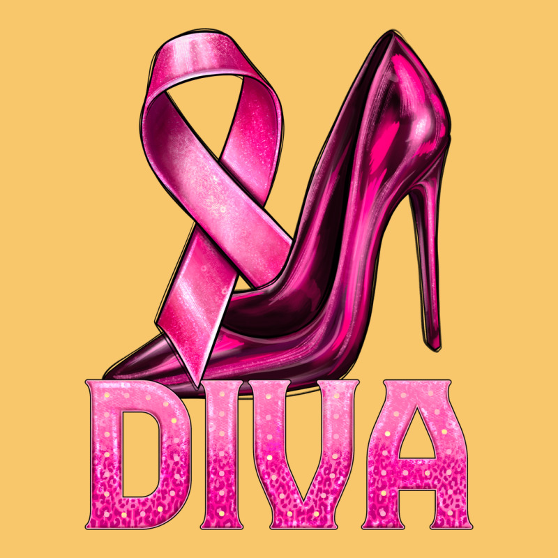 Breast Cancer Diva Ribbon And Heels Vintage Hoodie by texasbilliewilder | Teevron