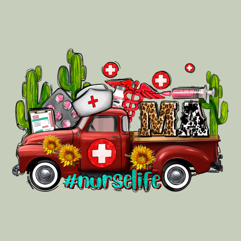 Ma Medical Assistant Nurse Truck With Cactus And Sunflowers Classic Tee by AdoDesignShop | Teevron