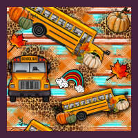 Fall School Bus Seamless Pattern Long Sleeve Tee | Teevron