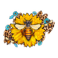 bee sunflower leopard | Teevron
