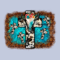 Bull Skull Cross Backgraund Long Sleeve Tee | Teevron
