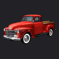 Western Red Truck Right 34 View Vintage Tee | Teevron