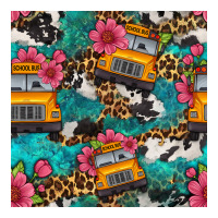 western school bus seamless pattern | Teevron