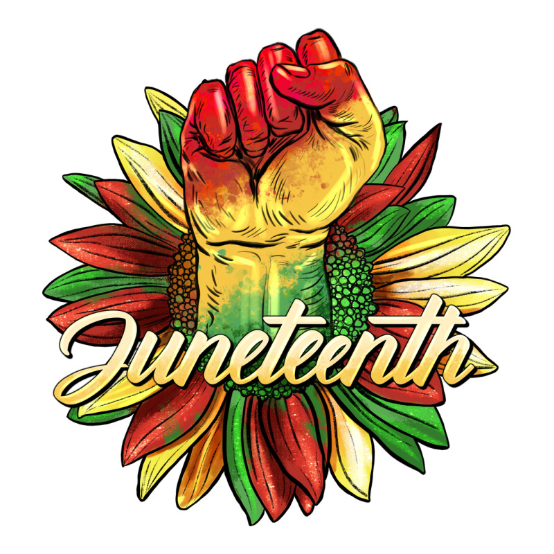Juneteenth Fist Sunflower Premium Tee by BarkalooDesign | Teevron