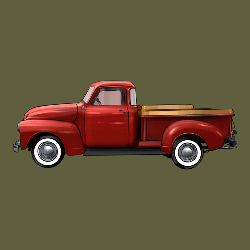 Western Red Truck Right Side View Vintage Tee by FaDigitalArtStudio | Teevron