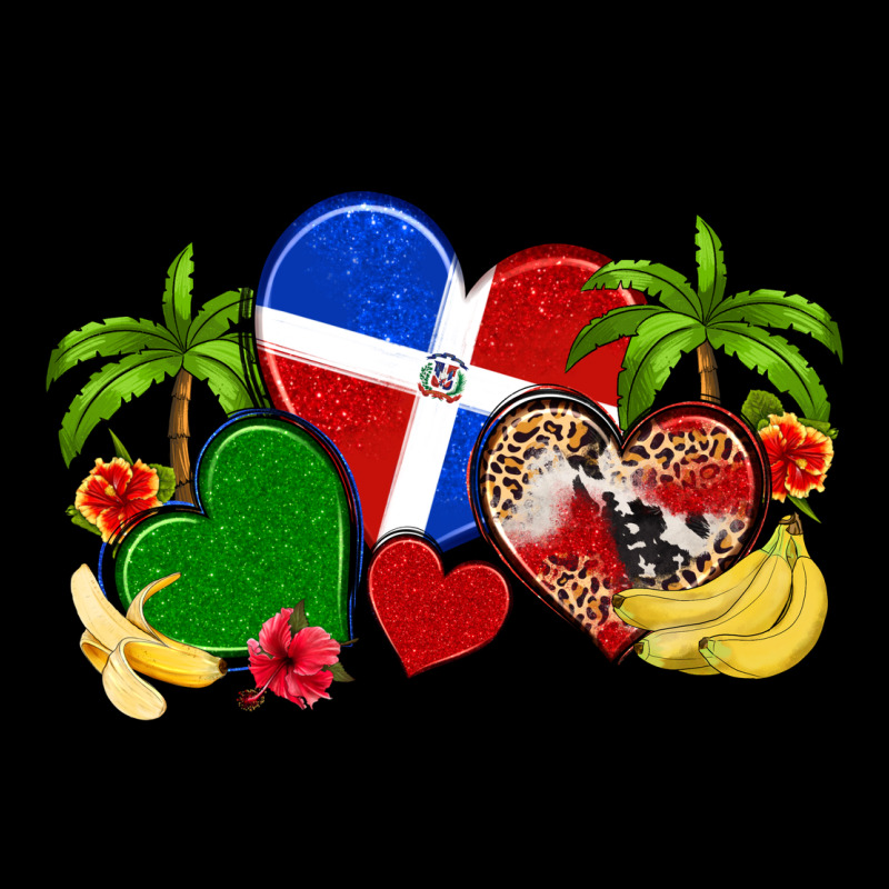 Dominican Republic Hearts Heavy Core Tee by Artiststas | Teevron