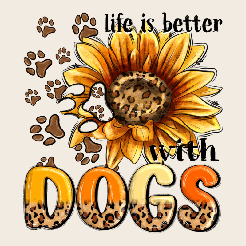 Life Is Better With Dogs Sunflower Premium Sweatshirt by MaliasSmallBusiness | Teevron
