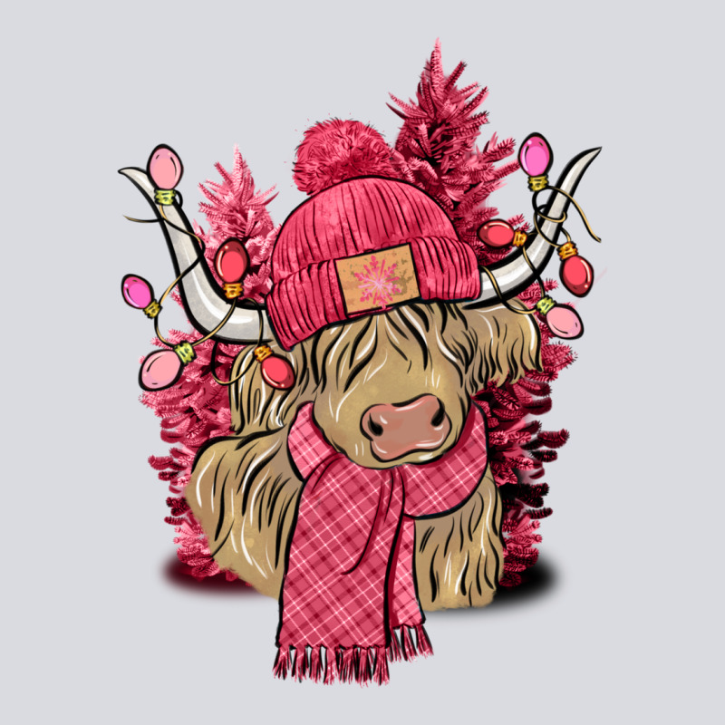 Pink Winter Long Haired Cow Zipper Hoodie by NancyCooperArtShop | Teevron