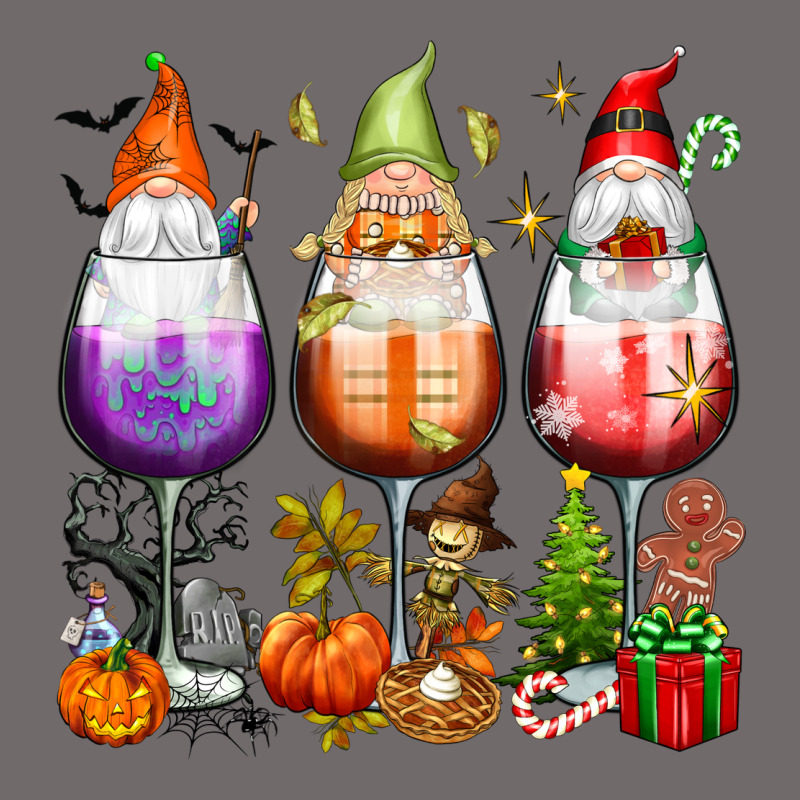 Hallothanksmas Wine Glasses And Gnomes Urban Hoodie by texasbilliewilder | Teevron