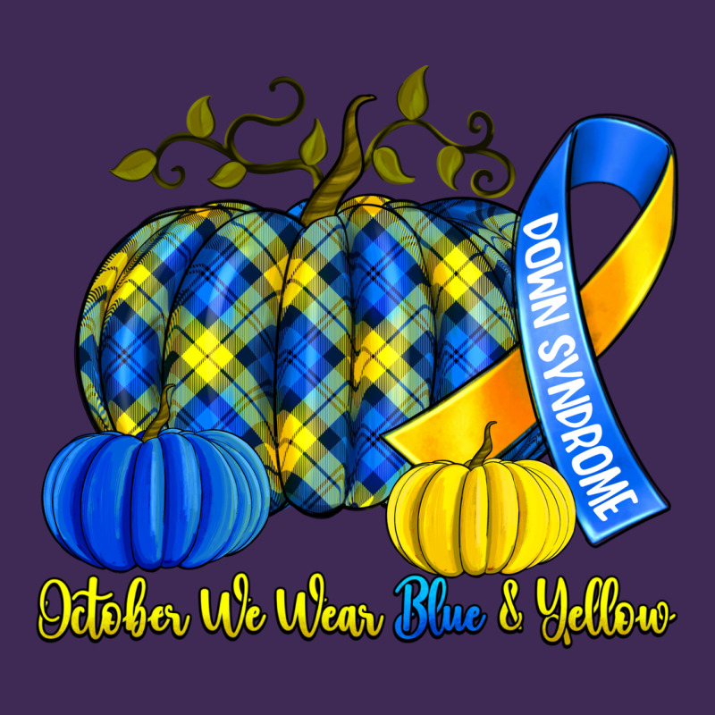 October We Wear Blue And Yellow With Pumpkins Premium Hoodie by Artiststas | Teevron