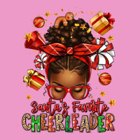 Santa's Favorite Cheerleader Afro Messy Bun Urban Hoodie | Teevron
