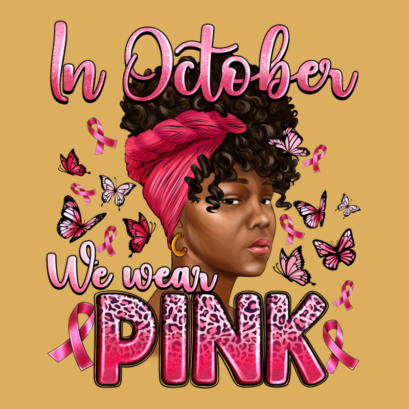 In October We Wear Pink With Afro Woman Premium Hoodie by Artiststas | Teevron