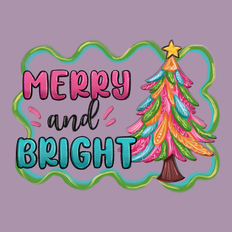 Merry And Bright Christmas Tree Heavyweight Hoodie by MaliasSmallBusiness | Teevron