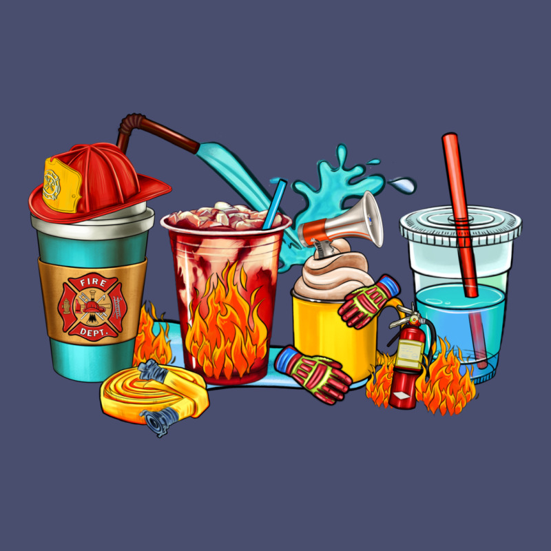 Firefighter Coffee Cups Vintage Tee by AdoDesignShop | Teevron