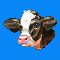Holstein Calf Face Zipper Hoodie | Teevron