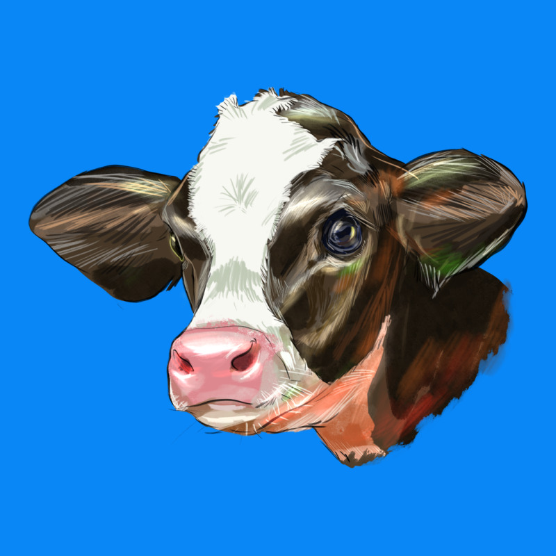 Holstein Calf Face Zipper Hoodie by LillyAllenDesigns | Teevron