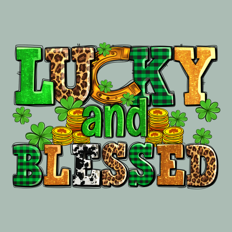 Lucky And Blessed With Coins And Shamrocks Classic Tee by AdoDesignShop | Teevron