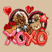 Xo Xo With Leopard And Cowhide Heart Heavyweight Hoodie | Teevron