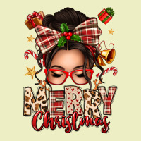 Merry Christmas Messy Bun Urban Hoodie | Teevron