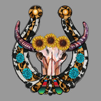 Western Horseshoe Skull Vintage Hoodie | Teevron
