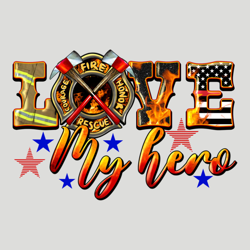 Love My Hero Firefighter Zipper Hoodie by LillyAllenDesigns | Teevron
