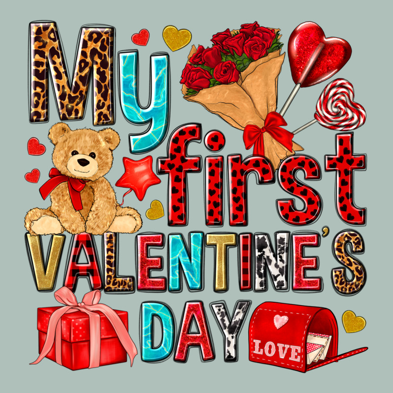 My First Valentines Day Heavyweight Hoodie by NancyCooperArtShop | Teevron