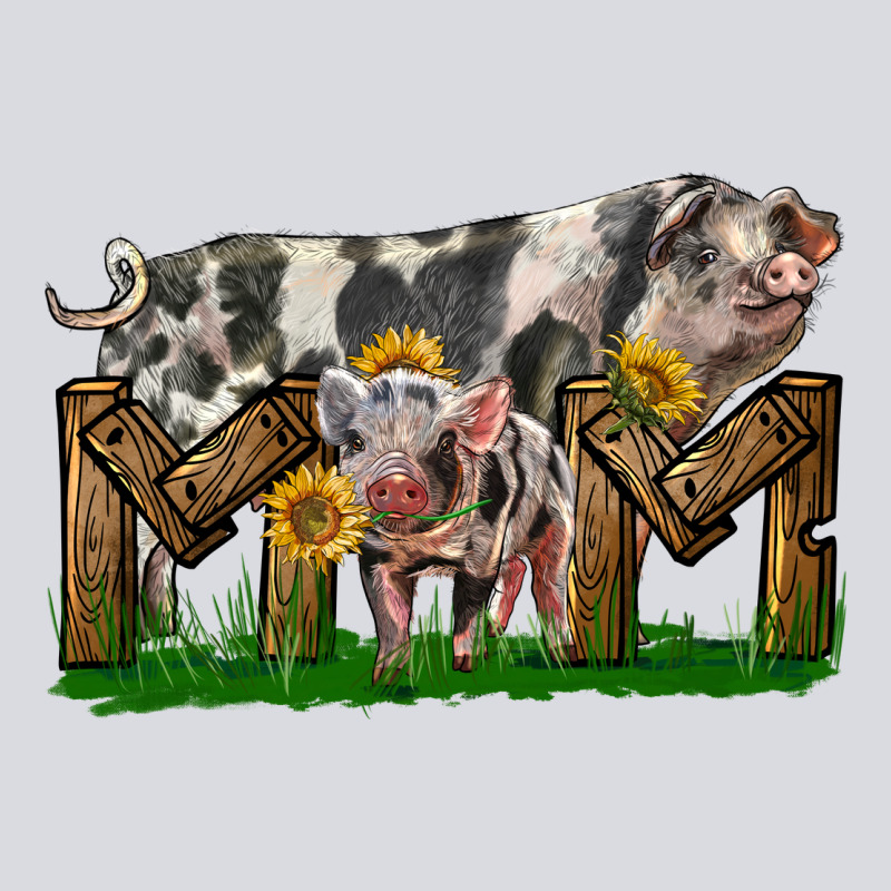Western Mom With Spotted Pig And Baby Pig Zipper Hoodie by LillyAllenDesigns | Teevron