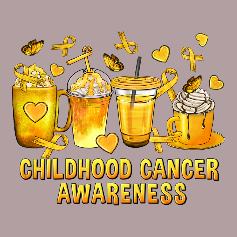 Childhood Cancer Awareness Coffee Cups Vintage Hoodie by texasbilliewilder | Teevron
