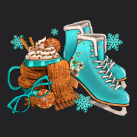 Winter Ice Skating Boots And Coffee Vintage Tee | Teevron