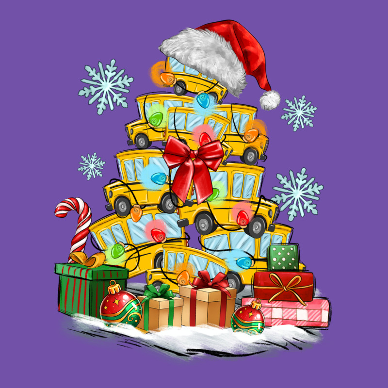Christmas Tree With School Bus Premium Sweatshirt by MaliasSmallBusiness | Teevron