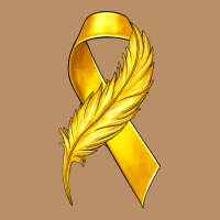 Childhood Cancer Ribbon With Feather Vintage Hoodie | Teevron