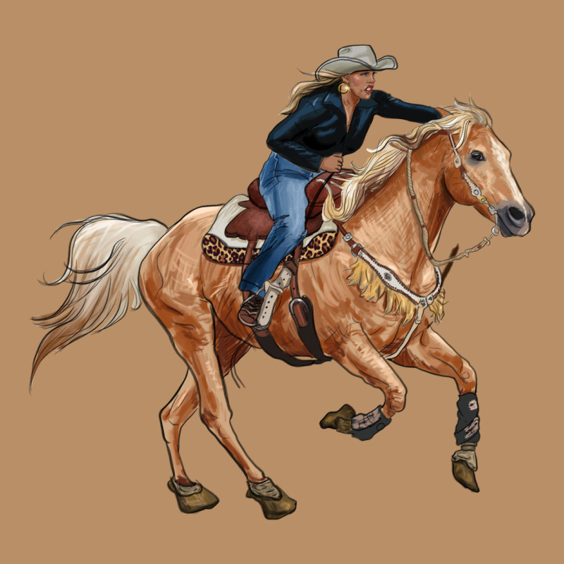 Horse Body With Cowgirl Vintage Hoodie by RanaPortraitStore | Teevron