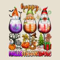 Happy Hallothanksmas Wine Glasses And Gnomes Urban Hoodie | Teevron