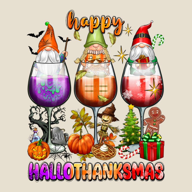 Happy Hallothanksmas Wine Glasses And Gnomes Urban Hoodie by texasbilliewilder | Teevron