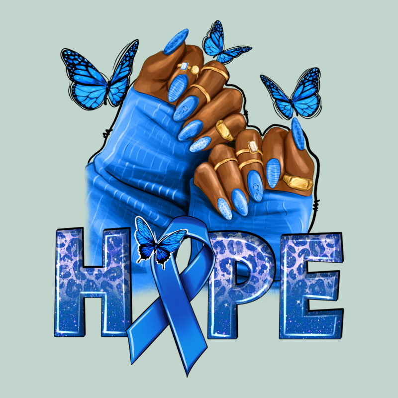 Hope Blueribboncolon Cancer Nails Zipper Hoodie by NancyCooperArtShop | Teevron