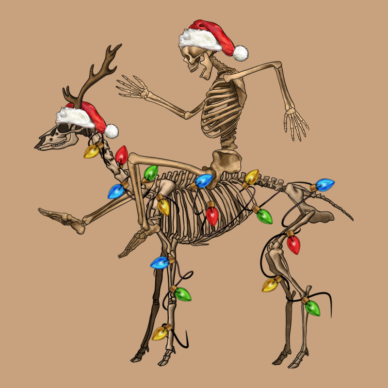 Skeleton Deer Santa Vintage Tee by FaDigitalArtStudio | Teevron