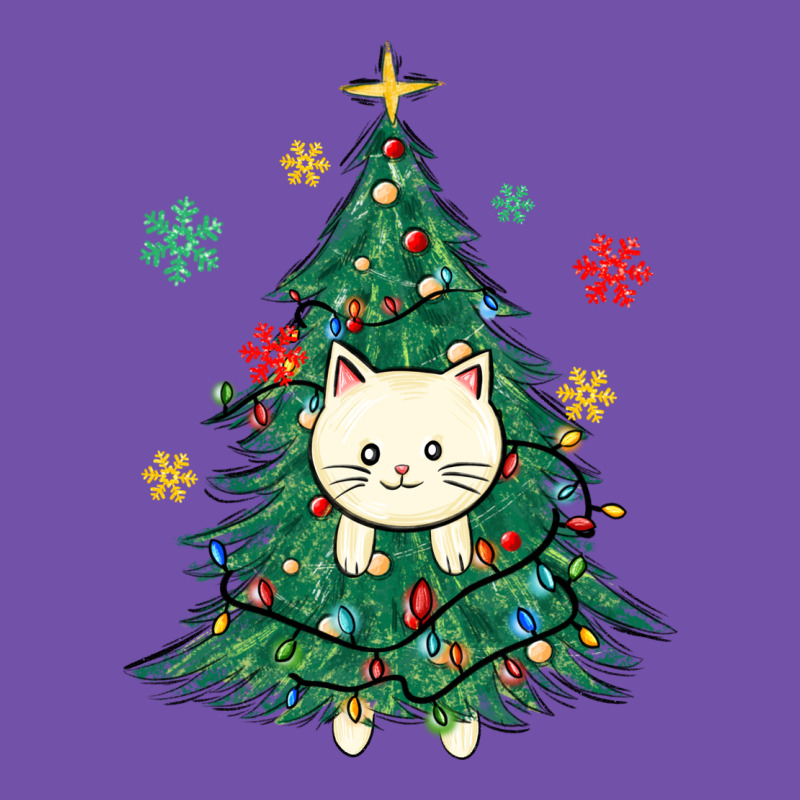 Christmas Tree Cat Premium Sweatshirt by MaliasSmallBusiness | Teevron