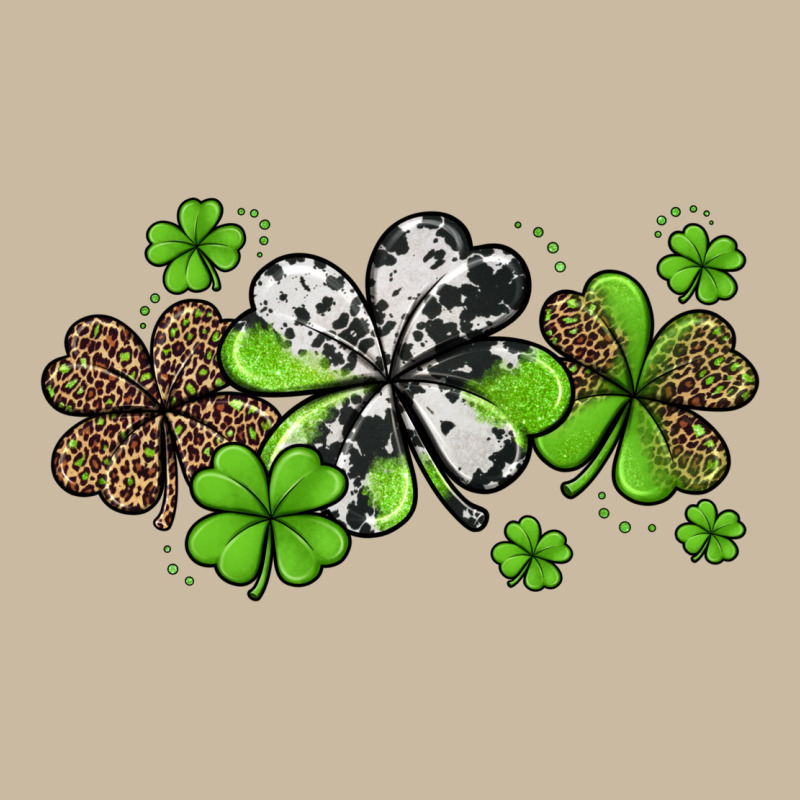 Western Cowhide Leopard Glitter Shamrocks Long Sleeve Tee by Jasminsmagicworld | Teevron